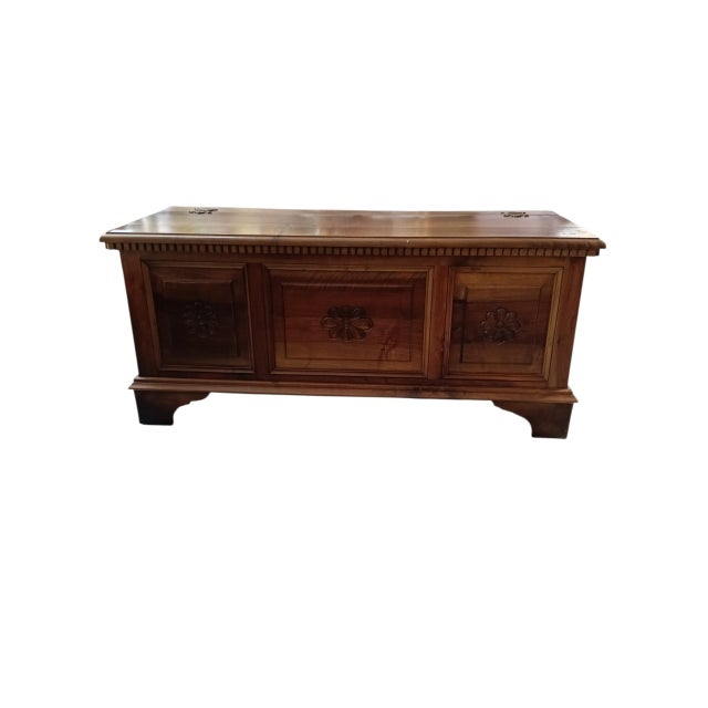 Vintage Brown Wooden Chest, 1970s For Sale - Image 3 of 5
