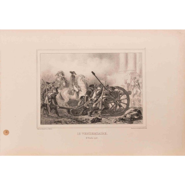 Auguste Raffet, 13 Vendémiaire, St Roch 1795, Lithograph, 1830s For Sale