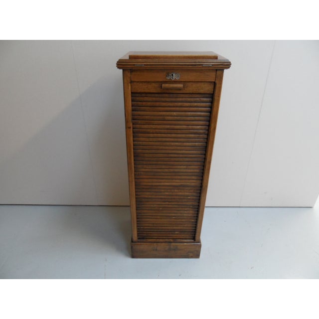 Filing Cabinet with Roller Shutter with Lectern, 1890s For Sale - Image 12 of 12
