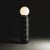 Navazi Medium Floor Lamp in Scorched Coal Ceramic and Frosted Glass by Svitanok For Sale - Image 4 of 10