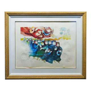 Sunol Alvar Suite Biblique II/The Exodus" Lithograph with Embossing Framed For Sale