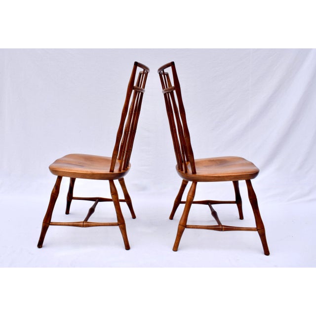 Nichols & Stone Birdcage Windsor Dining Chairs, Faux Bamboo For Sale In Philadelphia - Image 6 of 9