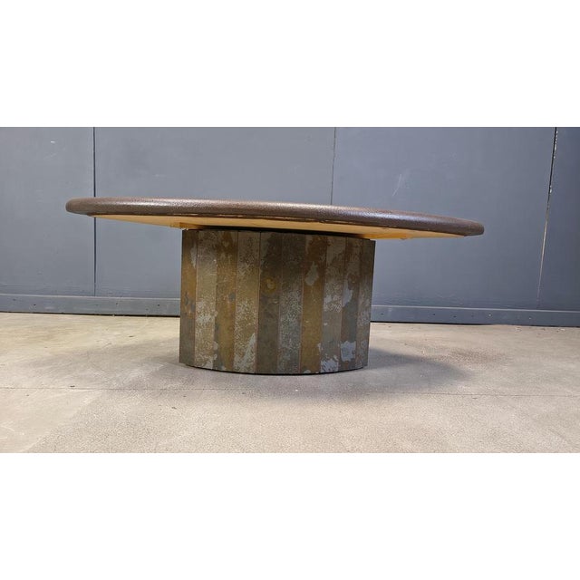 Brutalist Triangular Coffee Table in the style of Paul Kingma, 1980s For Sale - Image 3 of 18