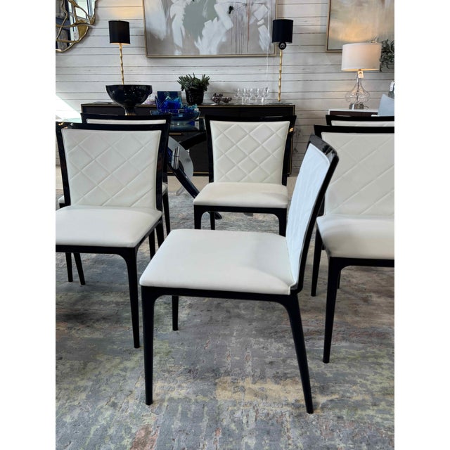 Early 21st Century Costantini Pietro Modern Leather Dining Chairs - Set of 6 For Sale - Image 5 of 18
