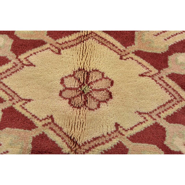 1980s Milas Rug 5'4'' X 7'9'' Red Wool Vintage Hand-Knotted Oriental Carpet For Sale - Image 5 of 14