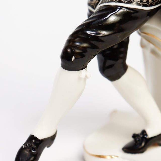 Nymphenburg Porcelain Commedia Dell'Arte Figure of Scaramuz For Sale - Image 10 of 12