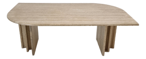 Italian Coffee Table in Travertine, 1980s
