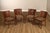 High Quality Vintage Set of Four Faux Bamboo and Woven Rattan Dining Chairs with Tortoiseshell Finish, Includes Two Armchairs