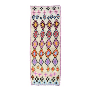 Mid 20th Century Vintage Moroccan Runner - 8'6'' X 3'1' For Sale