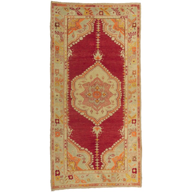 Vintage Turkish Oushak Rug - 03'06 X 07'00 For Sale - Image 10 of 10