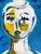 Contemporary Contemporary Artwork by CL Auker “Woman by the Seashore” Original Acrylic Painting on Paper For Sale - Image 3 of 4