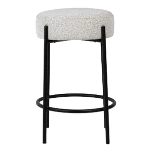 Modern Round Upholstered Counter Stool