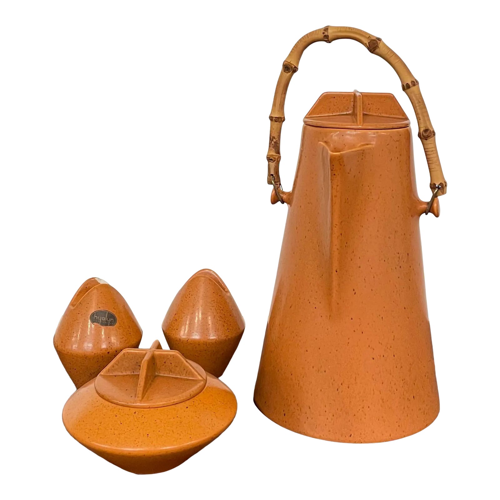 MidCentury Modern Ceramic Hyalyn Porcelain Coffee & Tea Set 4 Pieces