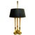 Mid 20th Century Neoclassical Stiffel Solid Brass 3-Light Bouillotte Lamp With Black Snakeskin Shade For Sale - Image 14 of 15