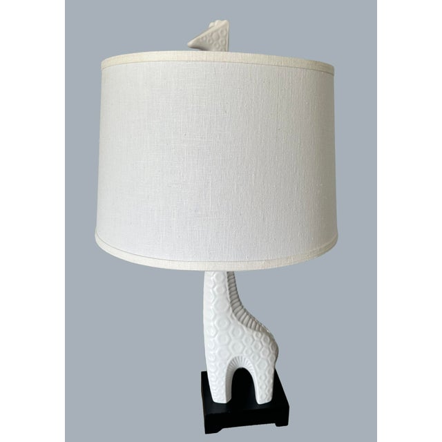 Jonathan Adler Ceramic Giraffe Table Lamp in excellent condition. Fun for all ages, this iconic lamp goes from nursery to...