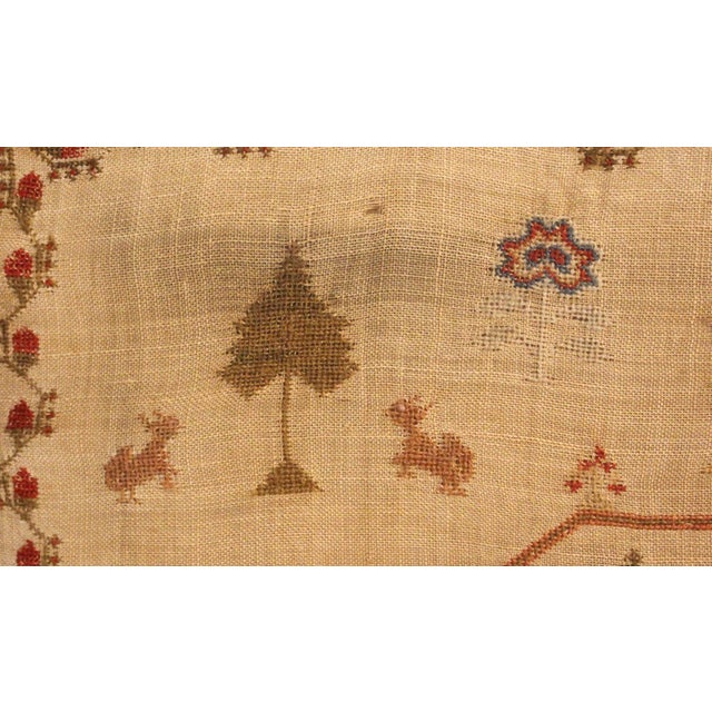 Early 19th Century 1820 Large Framed English Needlework by Mary Leak For Sale - Image 5 of 5