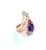 Bochic "Capri" Vintage Sapphire & Multi Gem Cocktail Ring 18k Gold & Silver For Sale - Image 4 of 18
