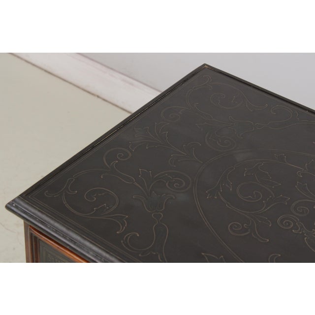 Theodore Alexander Embossed Brass Surface Chest For Sale - Image 10 of 15