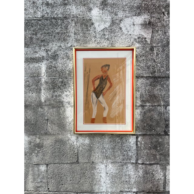 Portrait of a Young Ballerina Painting in the Abraham Walkowitz Style. C 1960s For Sale - Image 11 of 11