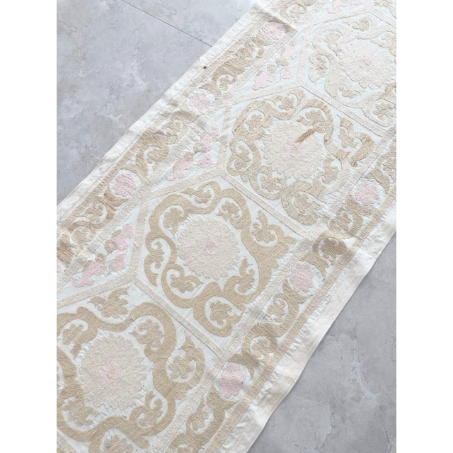Embroidered Large Suzani Large Wall Decor From Bukhara - 2'6'' X 11'10'' For Sale - Image 9 of 9