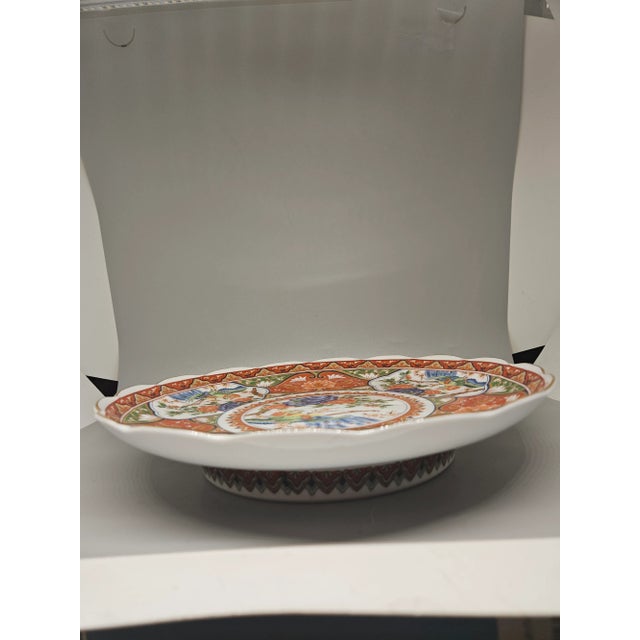 Vintage Japanese Imari Arita Porcelain Plate Daiki Toen 10" Daiki Ceramic Garden Cake Plate/Serving Dish