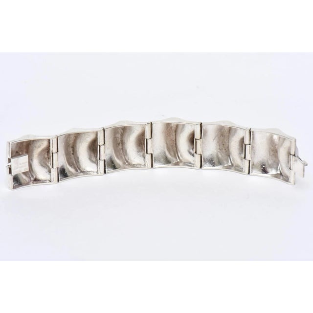 Vintage Signed Sirokoro Sterling Silver Sculptural Cuff Bracelet Finland Rare For Sale In Miami - Image 6 of 9