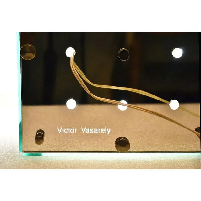 Optical Mirrored Table Lamp by Victor Vasarely, 1960s For Sale - Image 10 of 12