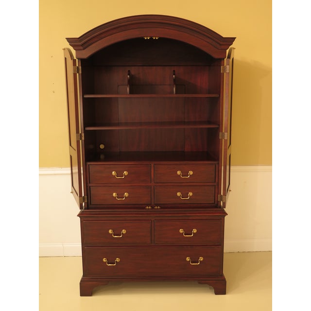 Henkel Harris Mahogany Arched Top Armoire | Chairish