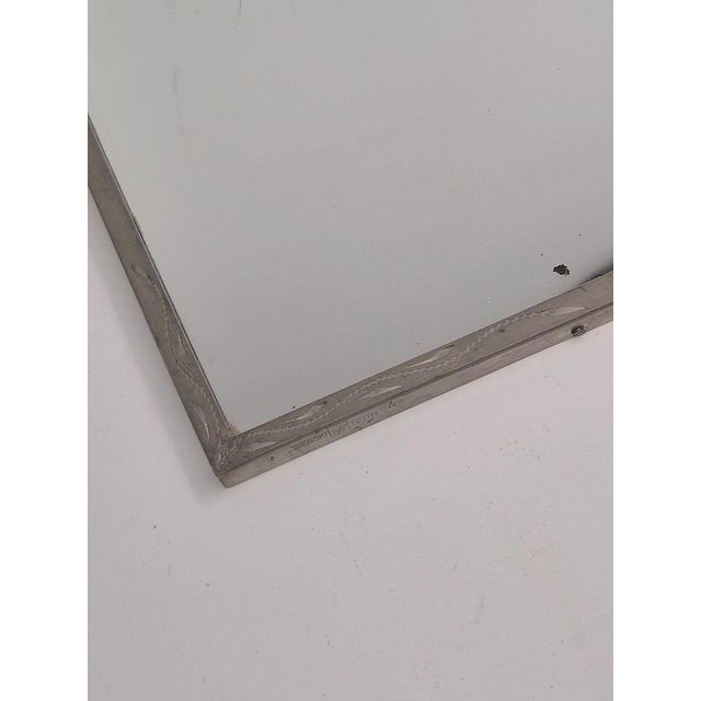 1920s Swedish Pewter Mirror with Original Glass, 1920s For Sale - Image 5 of 8