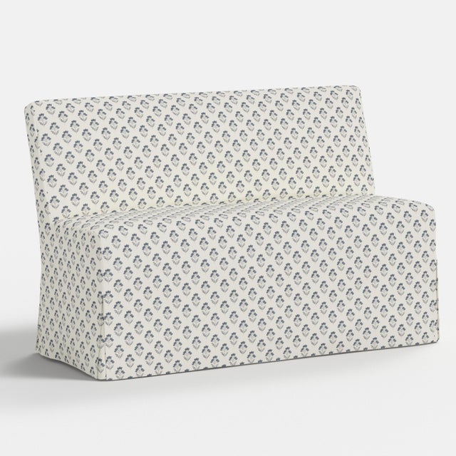 Spritely Home Slipcover for Stoffer Home x Cloth & Company for Lindy Slipcover Dining Banquette in Francie Floral Tan For Sale - Image 4 of 7