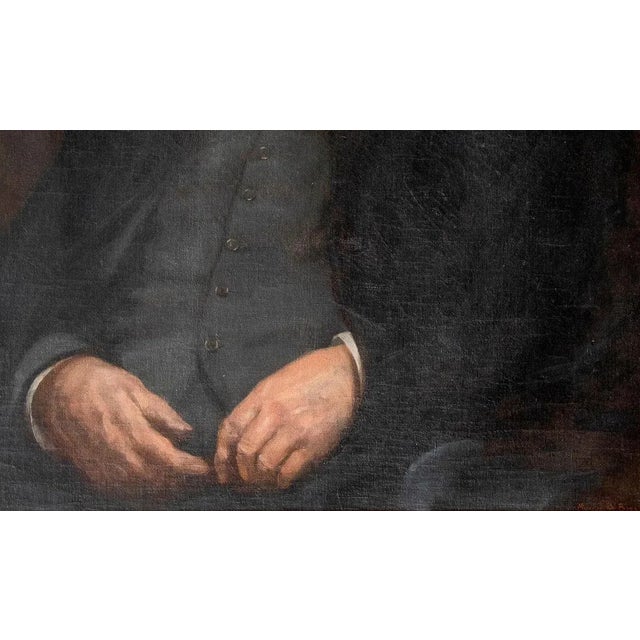 Portrait - Original Oil on Canvas by M.A. Boss - Early 20th Century Early 20th Century For Sale - Image 4 of 5