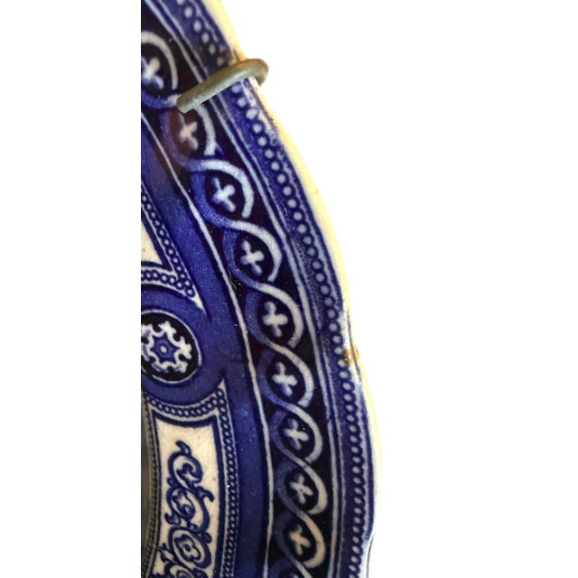 Vintage Royal Doulton Flow Blue Library of Congress Architectural Transferware Plate For Sale - Image 9 of 12