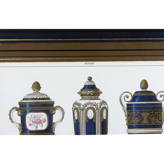 Antique Sèvres Porcelain Chromolithograph by Édouard Garnier, Giltwood Frame, Circa 1892 For Sale - Image 4 of 7