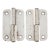 Pair of White Steel Left Hand Lift Off Cabinet Door Hinges For Sale