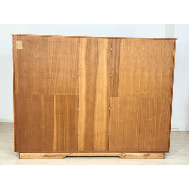Mid-Century Mahogany and Maple Wardrobe For Sale - Image 9 of 11