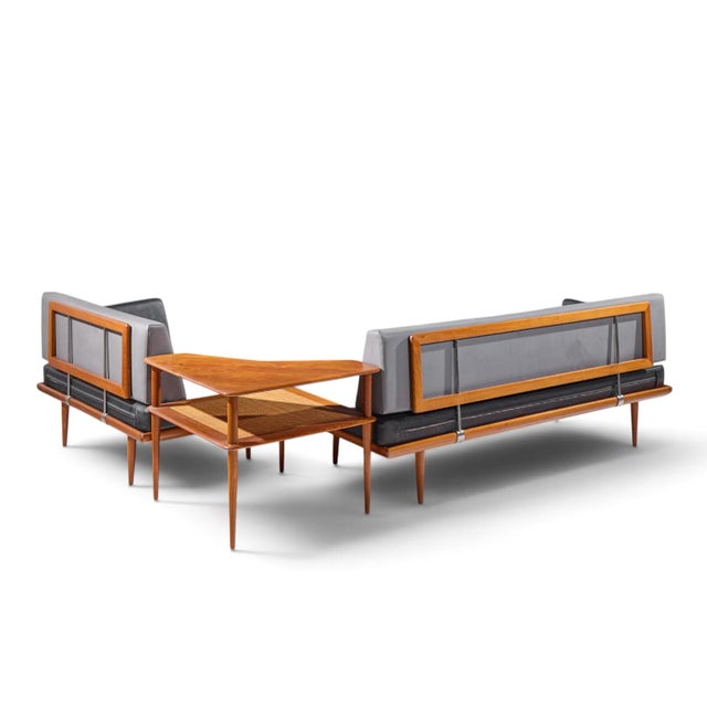 Peter Hvidt for France & Søns "Minerva" Mid Century Danish Teak Three Piece Sectional Sofa For Sale In Chicago - Image 6 of 8