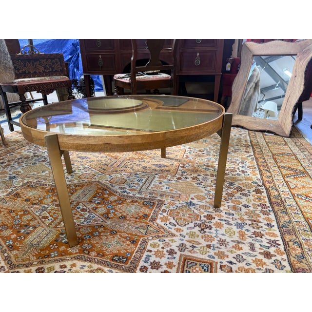 Modern 1970s West Elm Roar + Rabbit Layered Coffee Table Rare For Sale - Image 3 of 3
