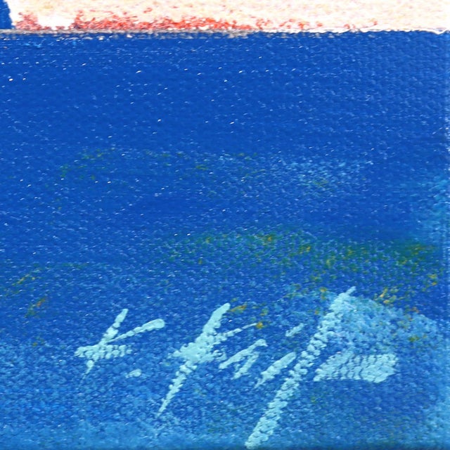 Heat Wave - Original Modern Beach Scene Acrylic Painting on Canvas For Sale - Image 9 of 9