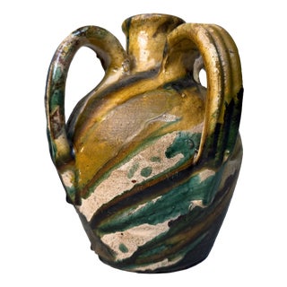Ceramic 4-Handled Jug Vase by Rocco Condurso, Seminara, Calabria, Italy, 1950s For Sale