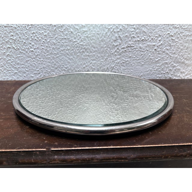 Vintage Mirror and Chrome Art Deco Vanity Plateau For Sale - Image 10 of 10