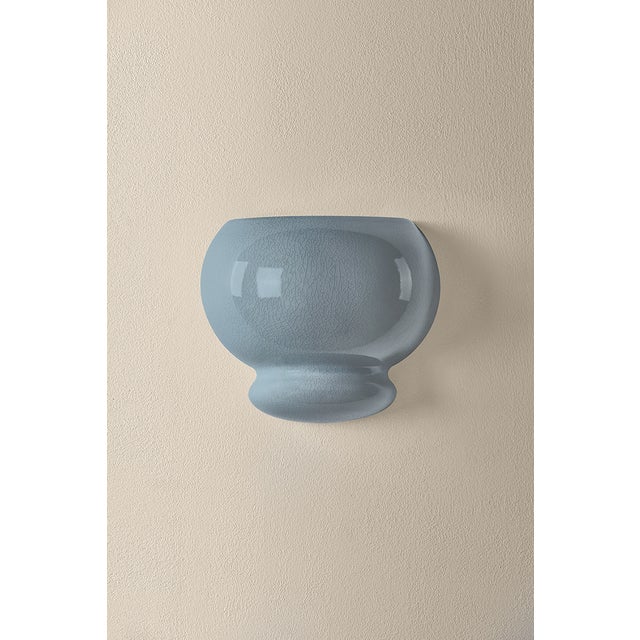 Contemporary Mitzi Pia 10 in. 1 Light Wall Sconce in Aged Brass and Ceramic Chateau Crackle Finish For Sale - Image 3 of 8