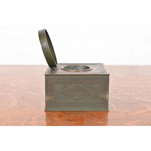 Tiffany Studios New York Graduate Bronze Inkwell For Sale - Image 9 of 12