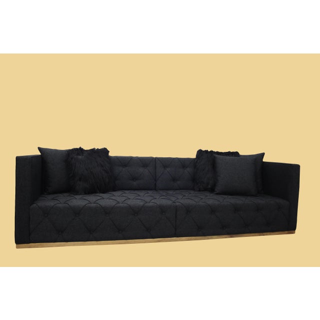 Introducing the epitome of comfort and style: the Dark Grey Linen Deep Chesterfield Modern Sofa, exclusively designed and...