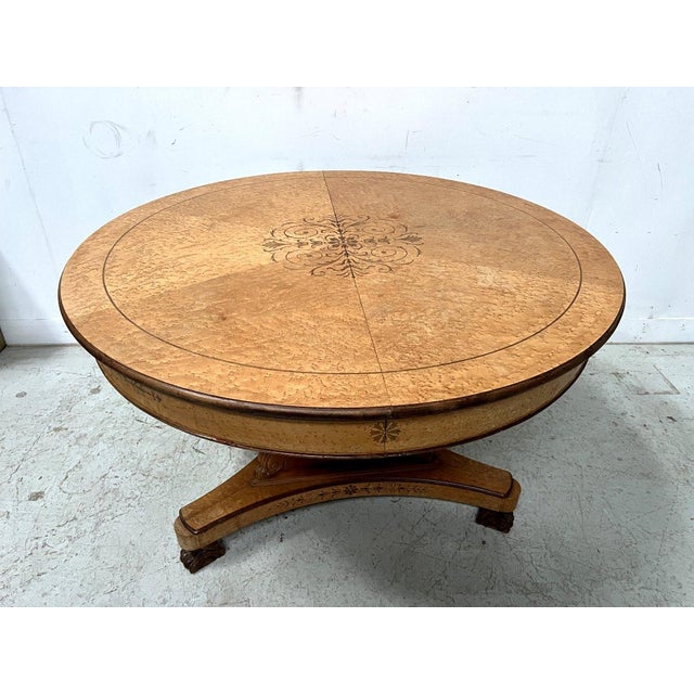 Charles X Style Dining Table in Maple For Sale - Image 6 of 15
