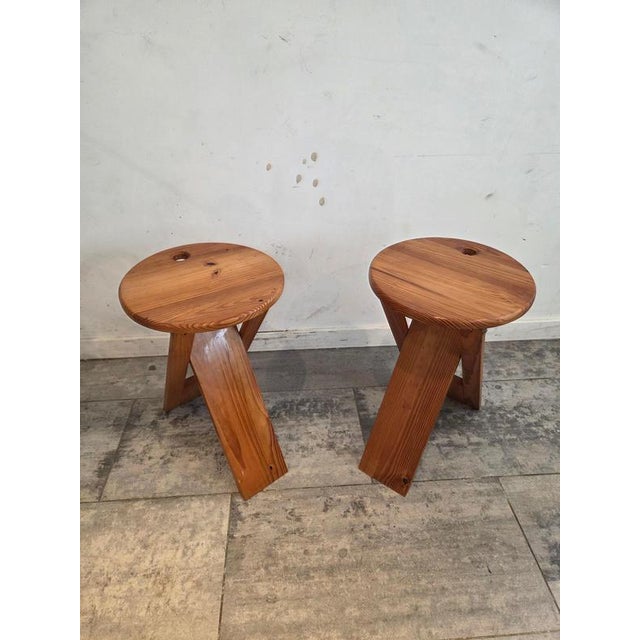 Folded Stools in Wood by Adrian Reed, 1970, Set of 2 For Sale - Image 6 of 8