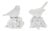 Bird on Floral Pedestal Figurines (Set of 2) For Sale