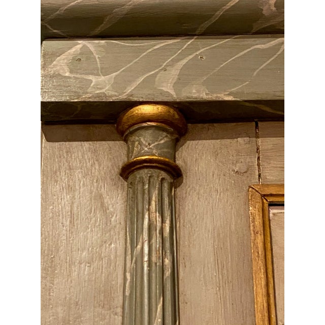 19th Century 19th Century French Painted Trumeau Mirror For Sale - Image 5 of 9