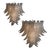 Italian Leaf Chandeliers in the Style of Barovier & Toso, Murano, Set of 2 For Sale