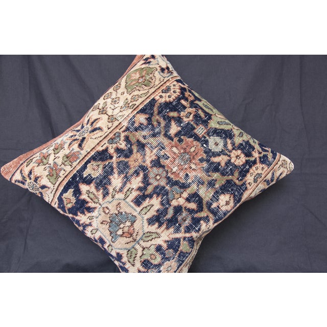 Textile Authentic Vintage Hand Knotted Rug Pillow Cover - For Sale - Image 7 of 14