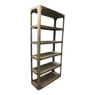 Restoration Hardware Martens Aged Elm Bookcase For Sale